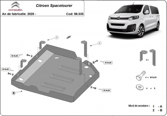 Protector del deposito AdBlue Citroen Spacetourer