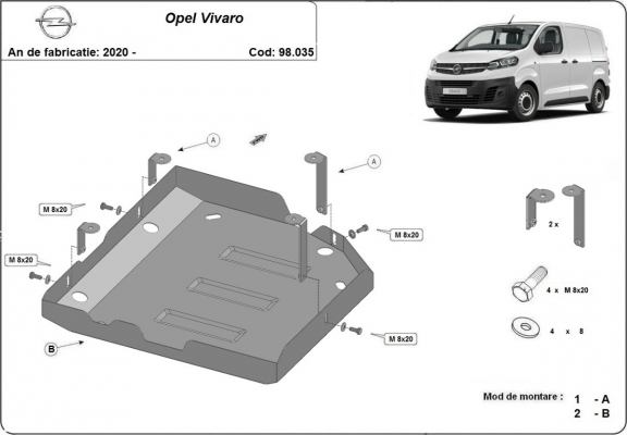Protector del deposito AdBlue Opel Vivaro C