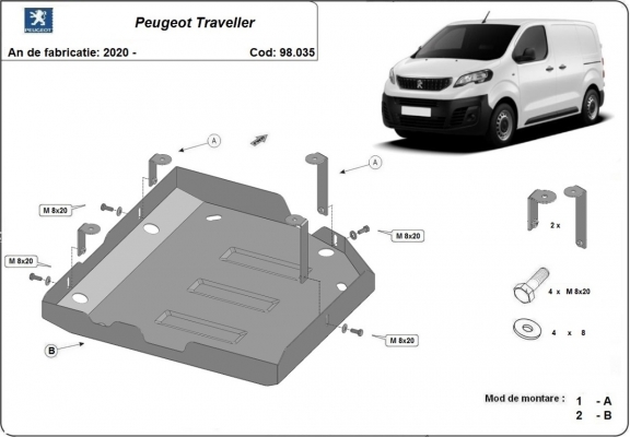 Protector del deposito AdBlue Peugeot Traveller