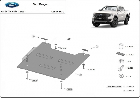 Protector de la caja de transferencia Ford Ranger
