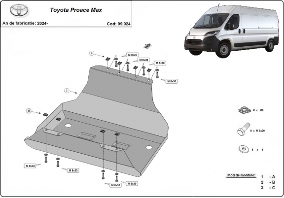 Protector del deposito de combustible Toyota Proace Max