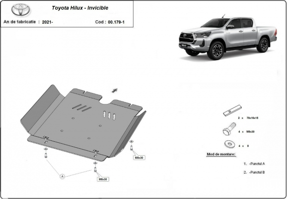Protector de la caja de cambios Toyota Hilux Invincible
