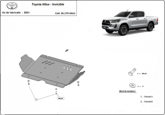 Cubre carter de aluminio Toyota Hilux Invincible