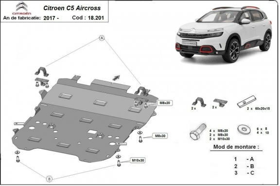 Cubre carter metalico Citroen C5 Aircross