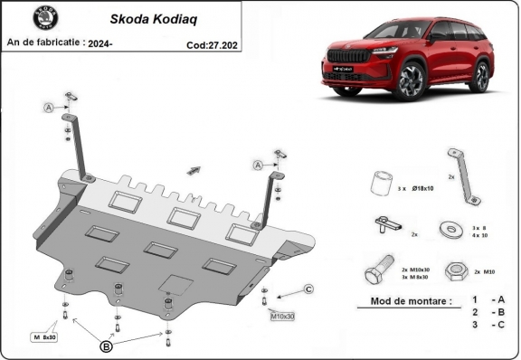 Cubre carter metalico Skoda Kodiaq