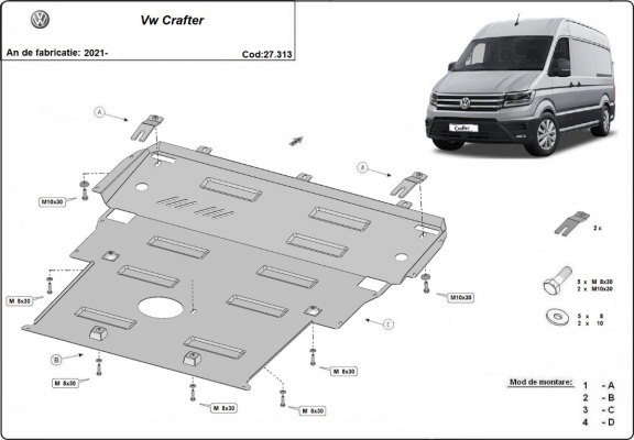Cubre carter metalico Vw Crafter