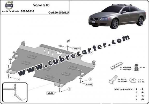 Cubre carter aluminio Volvo S80