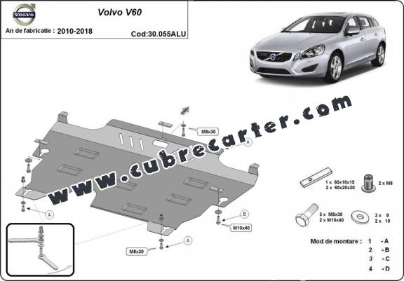 Cubre carter aluminio Volvo V60