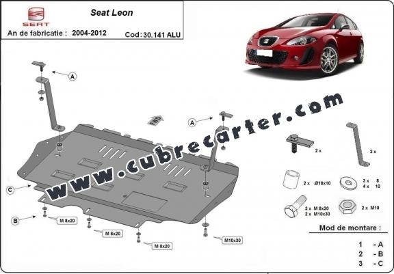 Cubre carter aluminio Seat Leon Mk2