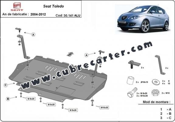Cubre carter aluminio Seat Toledo 3