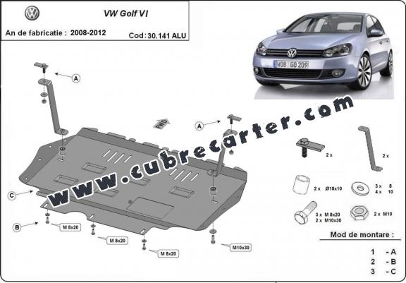 Cubre carter aluminio VW Golf 6
