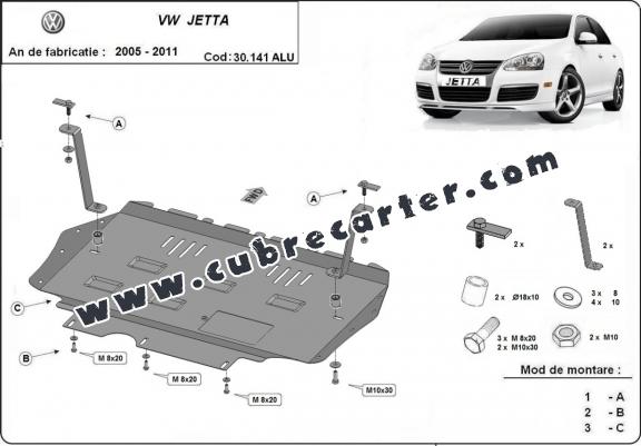 Cubre carter aluminio VW Jetta