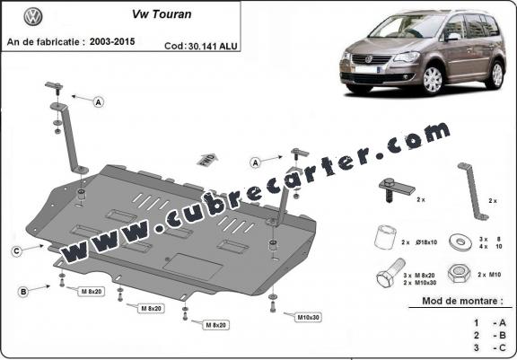 Cubre carter aluminio Volkswagen Touran