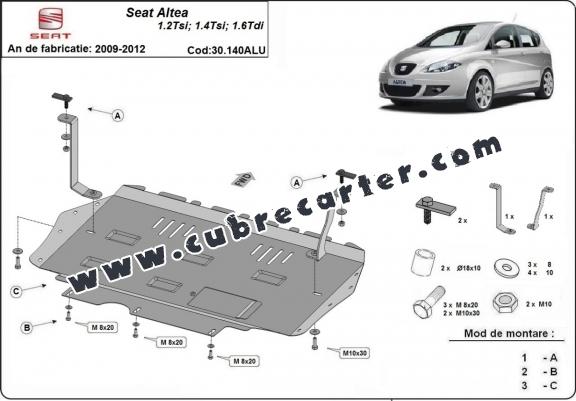 Cubre carter aluminio Seat Altea