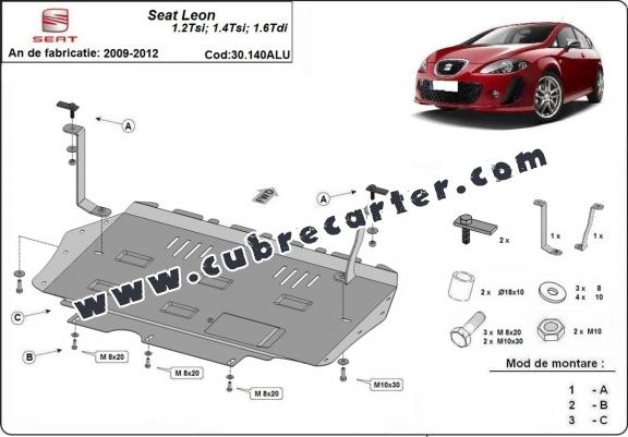 Cubre carter aluminio Seat Leon Mk2