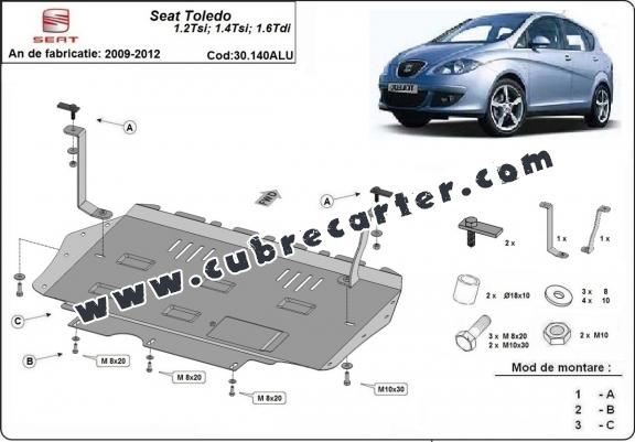 Cubre carter aluminio Seat Toledo 3