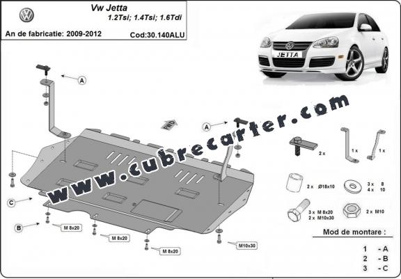 Cubre carter aluminio VW Jetta