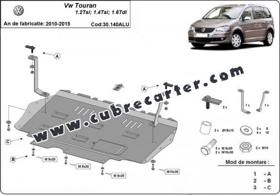Cubre carter aluminio Volkswagen Touran