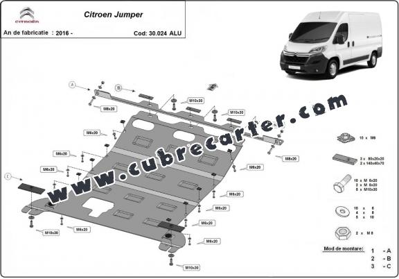 Cubre carter aluminio Citroen Jumper