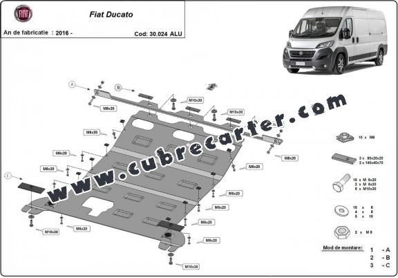 Cubre carter aluminio Fiat Ducato