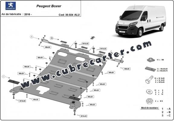 Cubre carter aluminio Peugeot Boxer