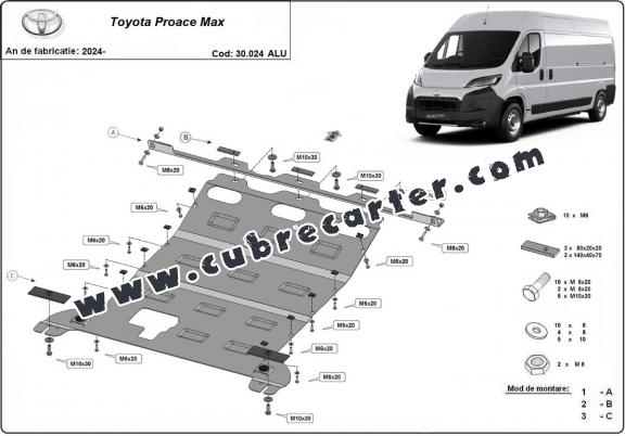 Cubre carter aluminio Toyota Proace Max