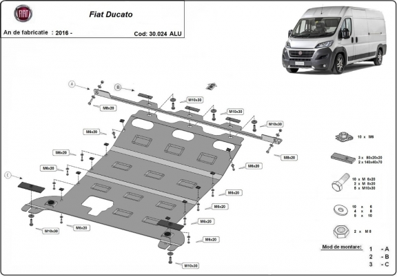 Cubre carter de aluminio Fiat Ducato