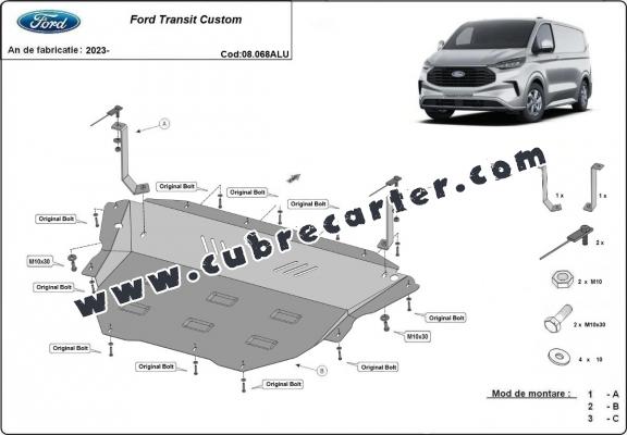 Cubre carter aluminio Ford Transit Custom