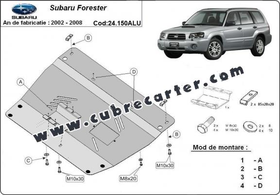 Cubre carter aluminio Subaru Forester 2