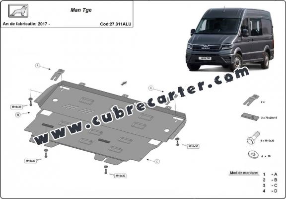 Cubre carter aluminio MAN Tge