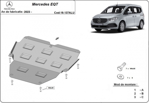 Cubre carter de aluminio Mercedes EQT