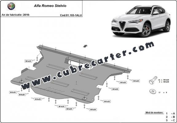 Cubre carter aluminio Alfa Romeo Stelvio