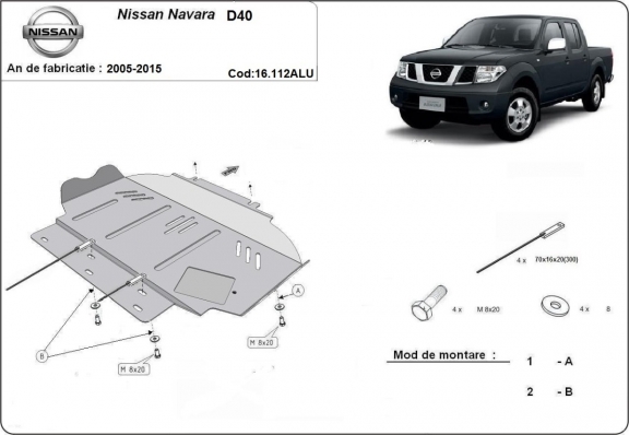 Cubre carter de aluminio Nissan Navara