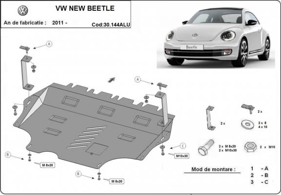 Cubre carter de aluminio Volkswagen New Beetle