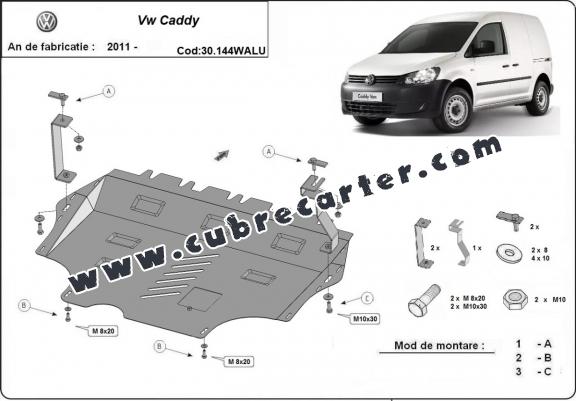Cubre carter aluminio VW Caddy - Webasto