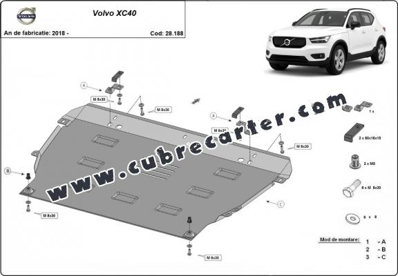 Cubre carter metalico Volvo XC40