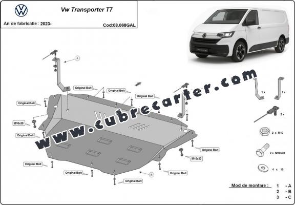 Cubre carter de acero galvanizado Volkswagen Transporter T7