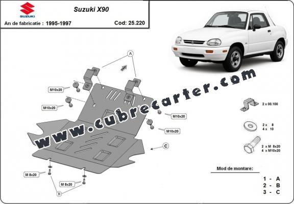 Cubre carter metalico Suzuki X90