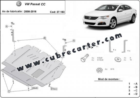 Cubre carter metalico VW Passat CC