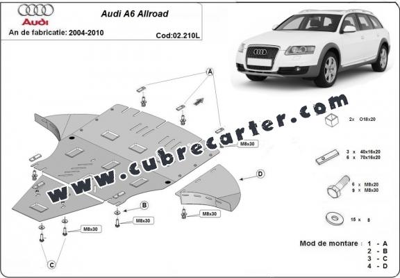 Cubre carter metalico Audi  A6 Allroad 2 - lateral