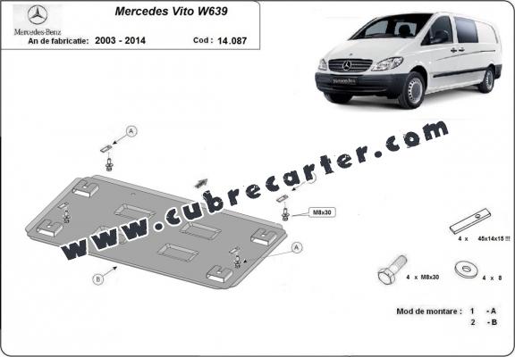 Cubre carter metalico  Mercedes Vito W639 - 2.2 D 4x2, 4x4