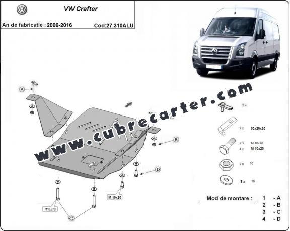 Cubre carter aluminio Volkswagen Crafter