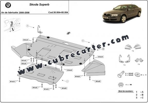 Cubre carter metalico Skoda Superb - paquete promocional