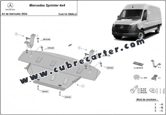 Cubre carter aluminio Mercedes Sprinter 907 4x4