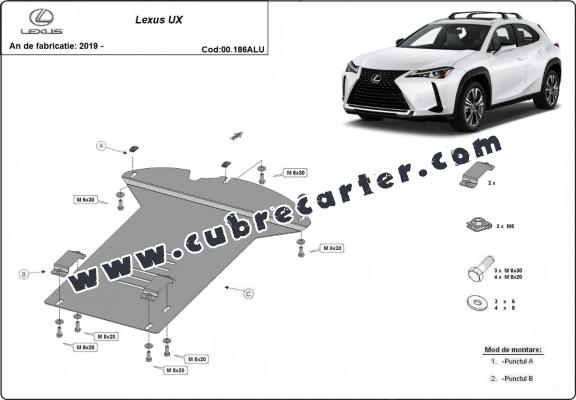 Protector / candado de catalizador de aluminio para Lexus UX