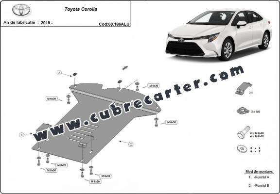 Protector / candado de catalizador de aluminio para Toyota Corolla