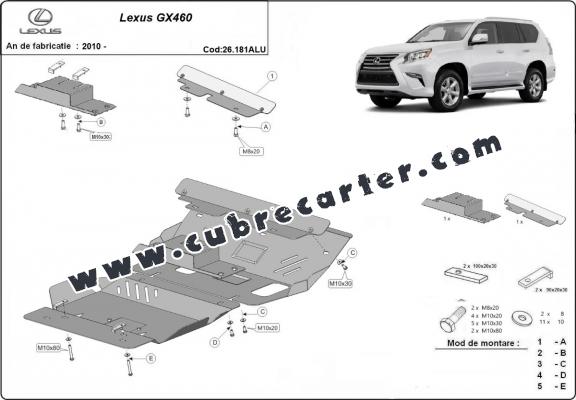 Cubre carter aluminio Lexus GX460