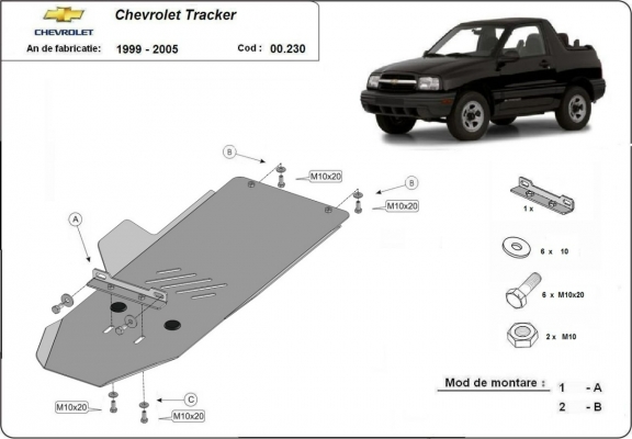 Protector de la caja de cambios Chevrolet Tracker