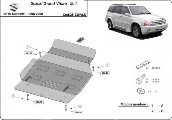 Cubre carter de aluminio Suzuki Grand Vitara XL7