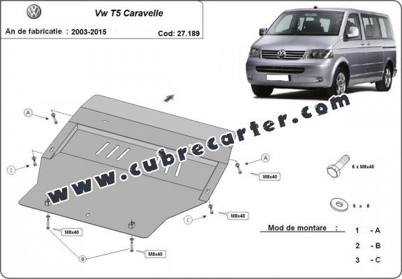 Cubre carter metalico Volkswagen T5 Caravelle 